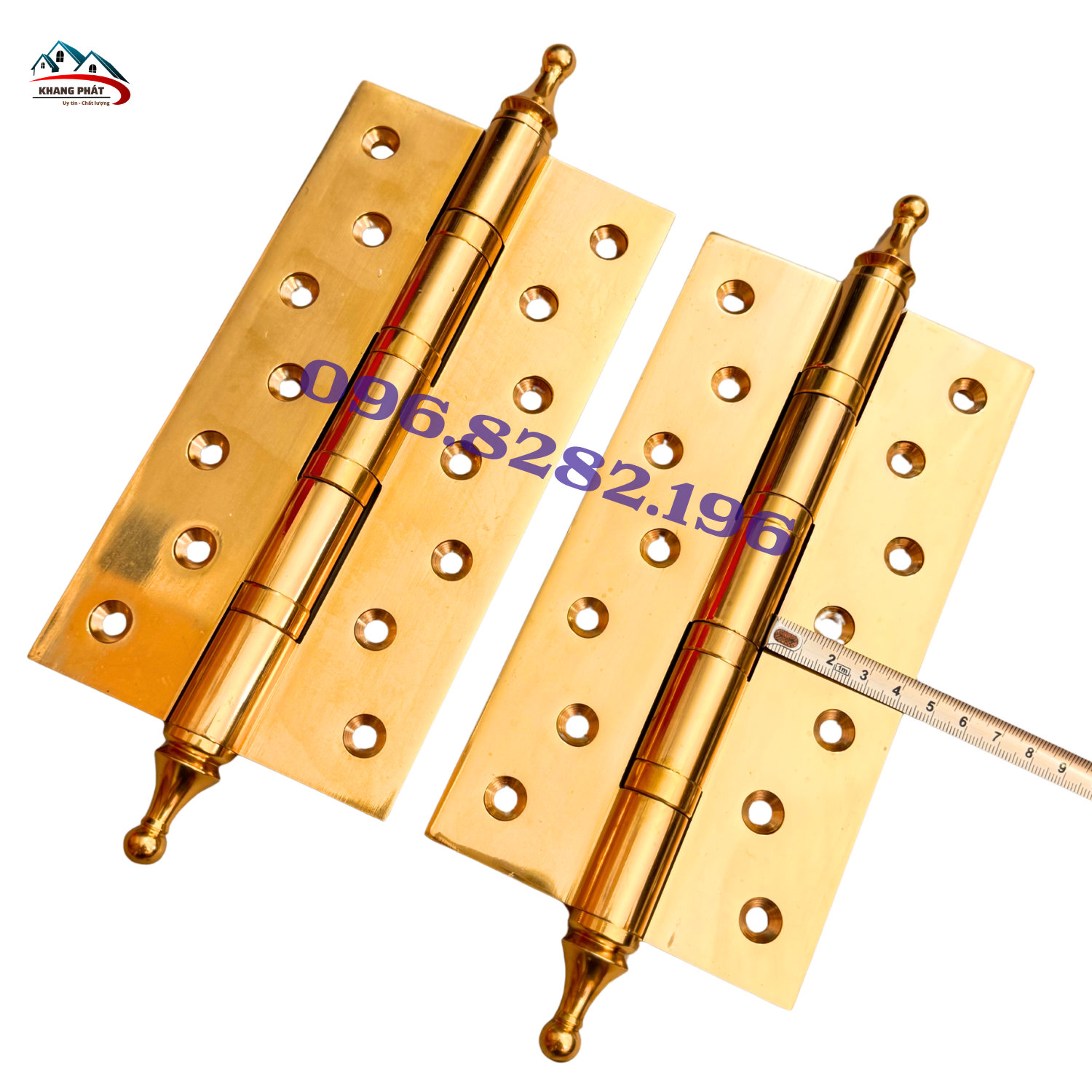 Bản lề màu vàng bóng cao cấp cho cửa gỗ