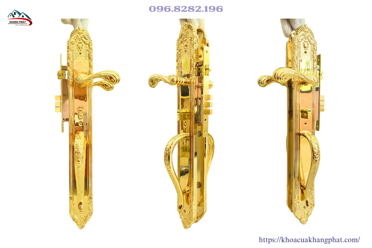 Khóa KP1818 lắp cửa thép vân gỗ