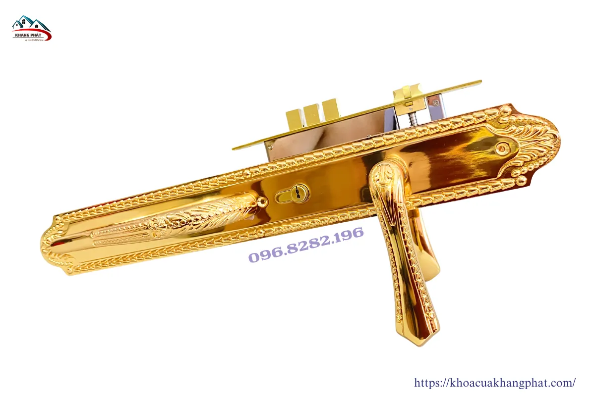Khóa đồng KP5252 lắp cửa thép vân gỗ