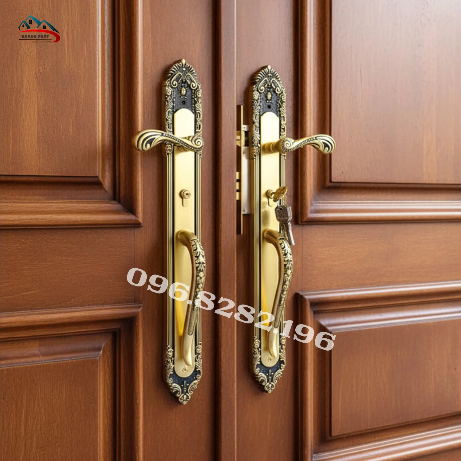 Lắp đặt khóa đại sảnh KP1818-60-DFS đối xứng hai cánh