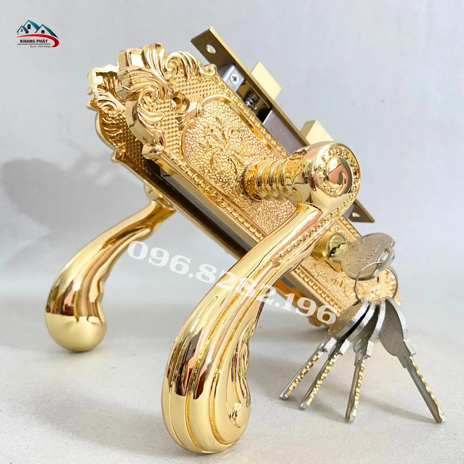 Bộ khóa KP7283 đầy đủ mặt ốp thân khóa và chìa đi kèm