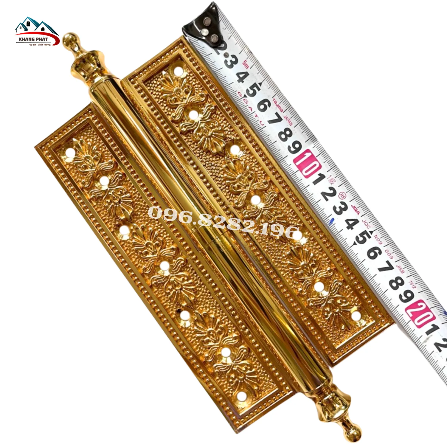 họa tiết hoa cúc trên bản lề cối đồng hoa cúc KP-LĐB700C