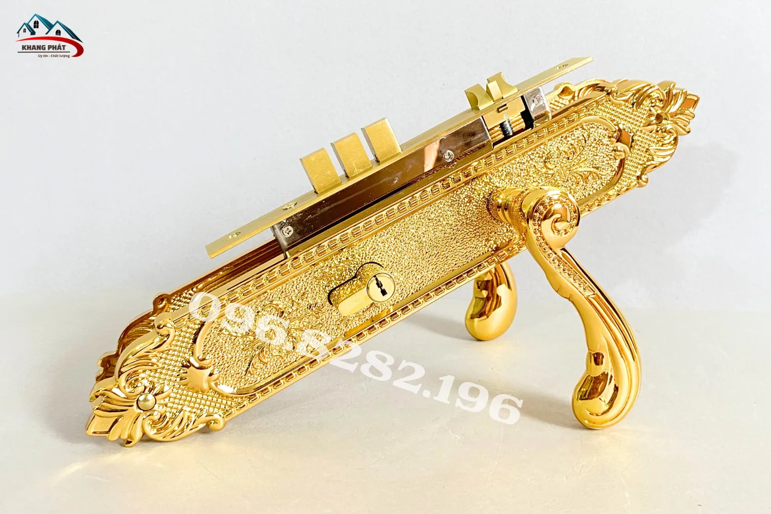 Mẫu khóa cửa KP7283 lắp cho cửa gỗ 2 cánh