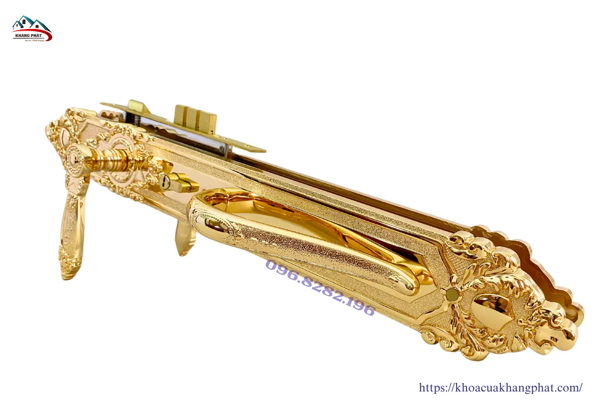 Khóa cửa thép vân gỗ đại sảnh