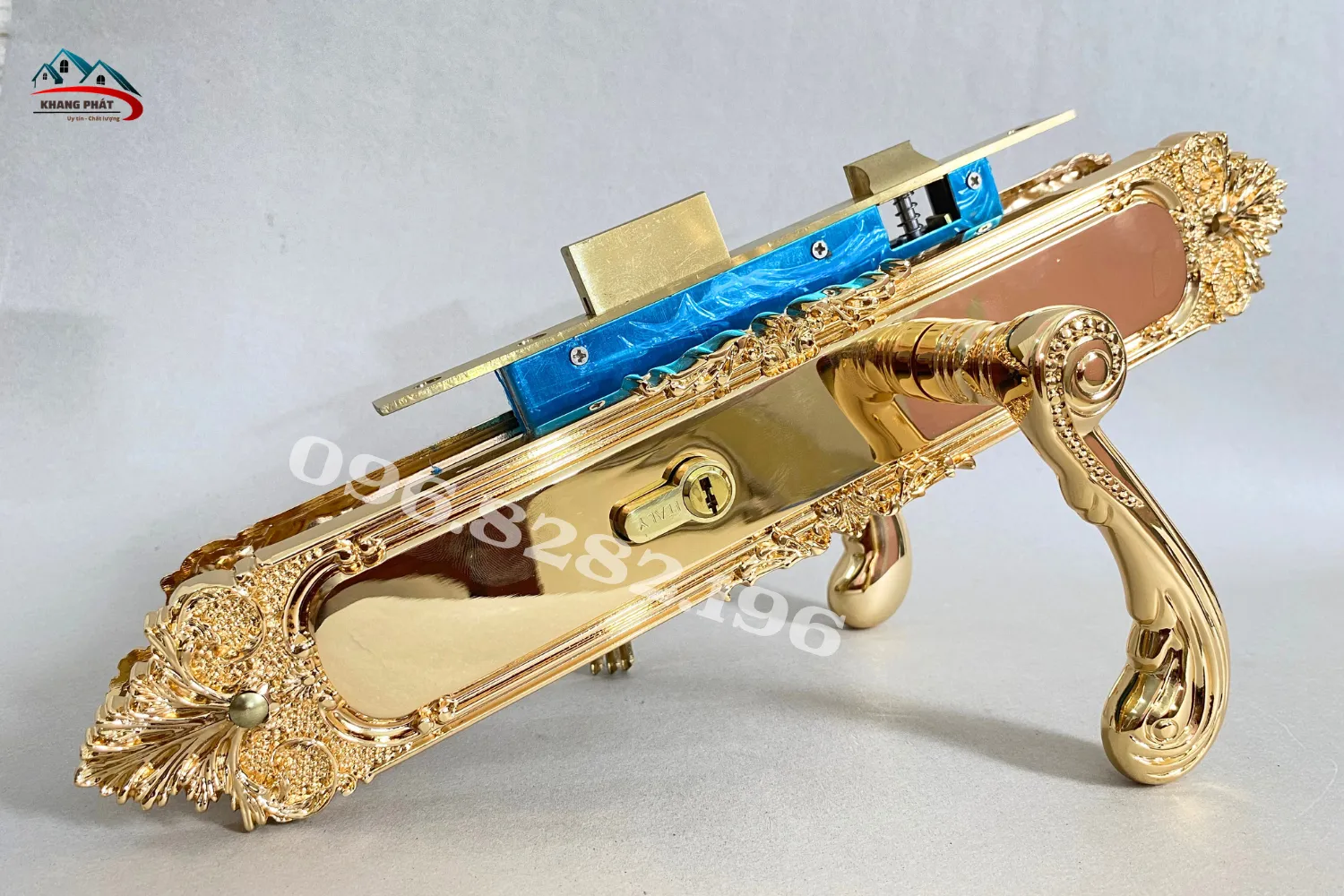 Bộ khóa KP1919 đồng vàng 24K đầy đủ phụ kiện – sẵn sàng lắp đặt 1