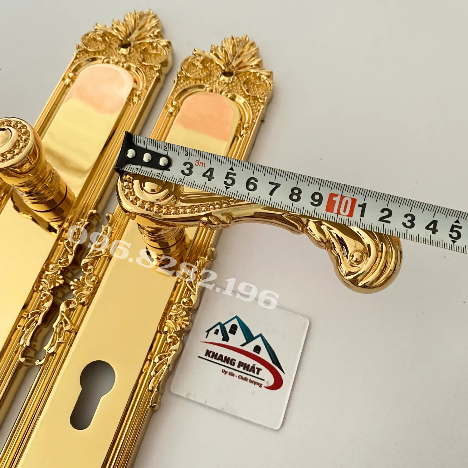 Tay gạt cong kiểu cổ điển dài 13cm bằng đồng thau nguyên khối