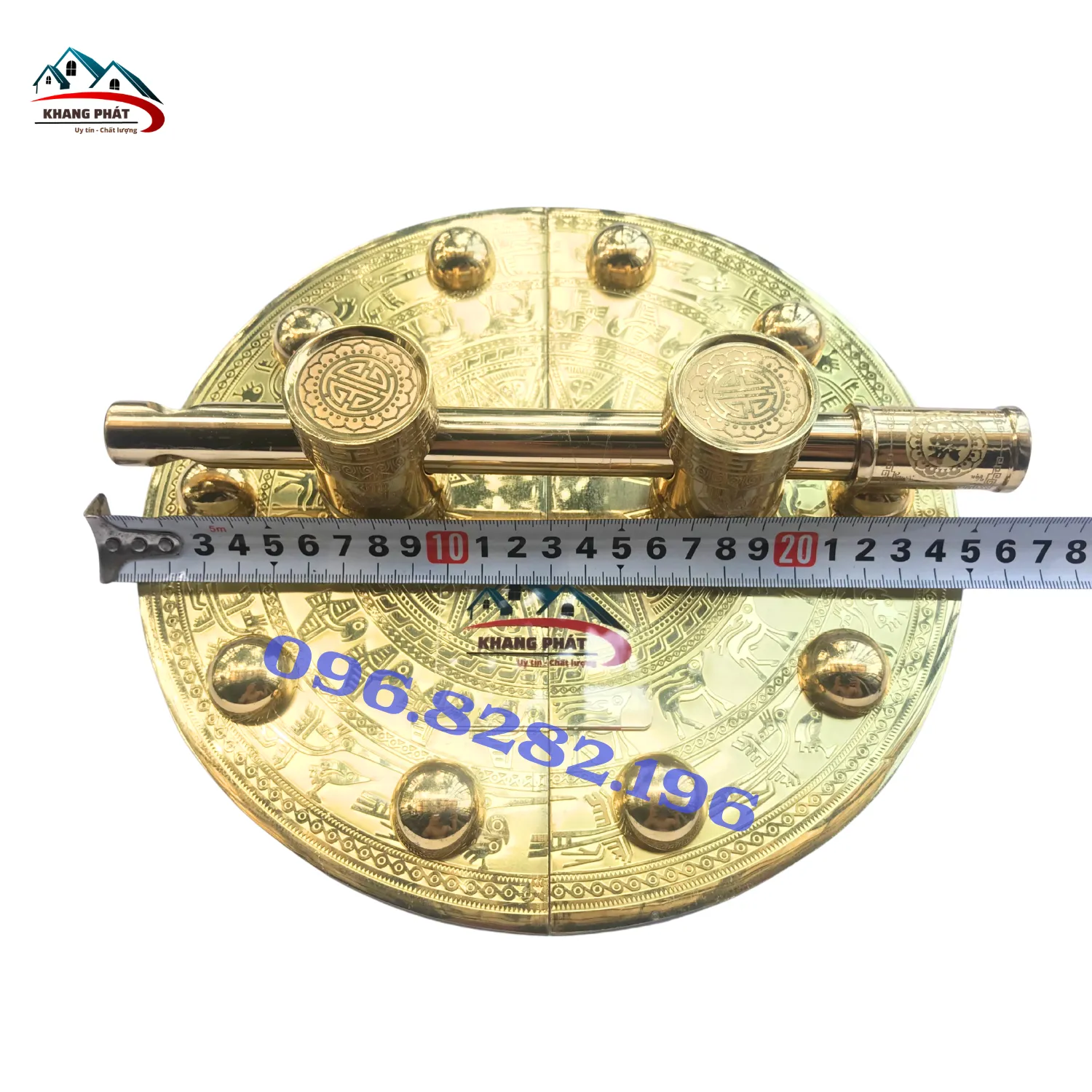 Mâm đồng 25cm chạm khắc sắc nét