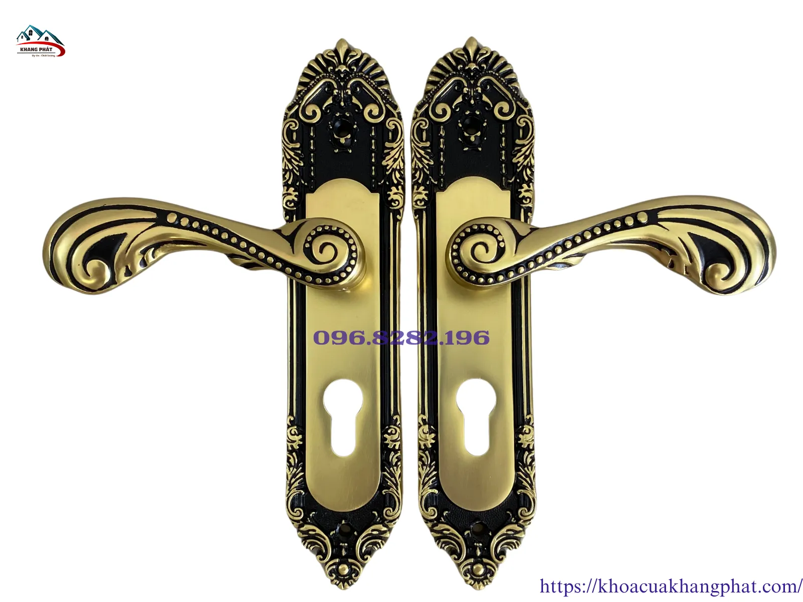 Tay gạt khóa cửa đồng KP1818-DFS