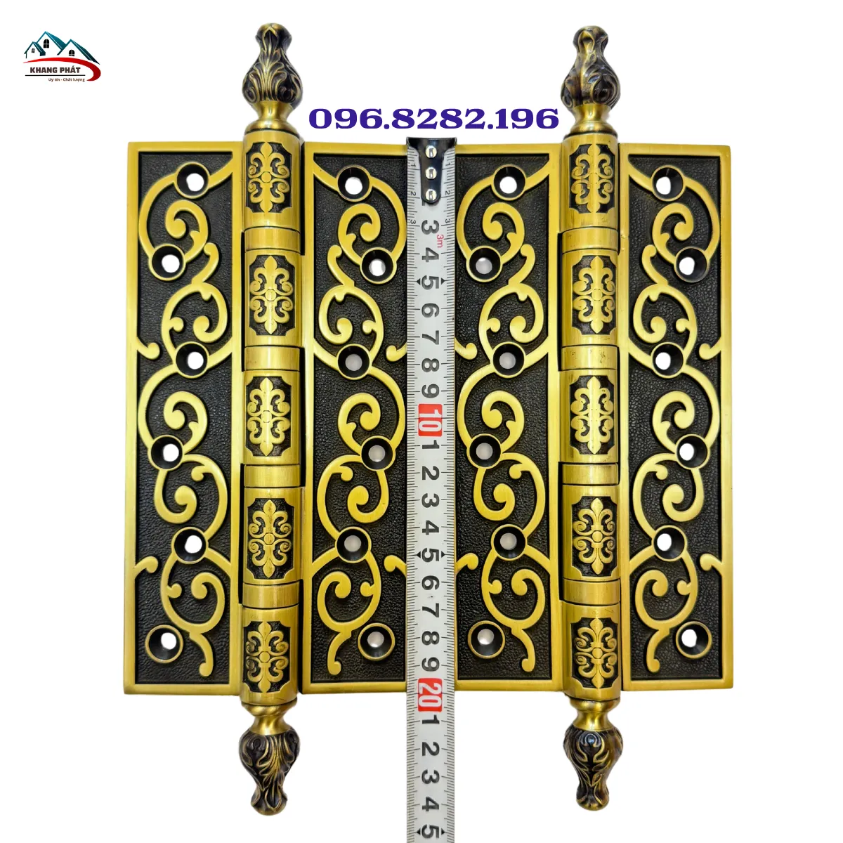 Bản lề lá đồng đúc nguyên khối trục hoa rêu