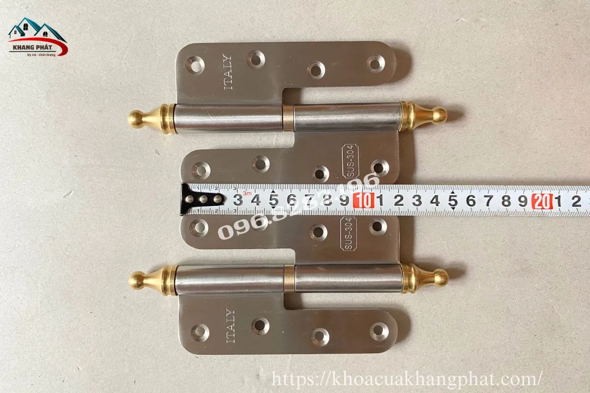 Bản lề cối inox 304 chóp đồng N5 dùng cho cửa sổ, ô thoáng