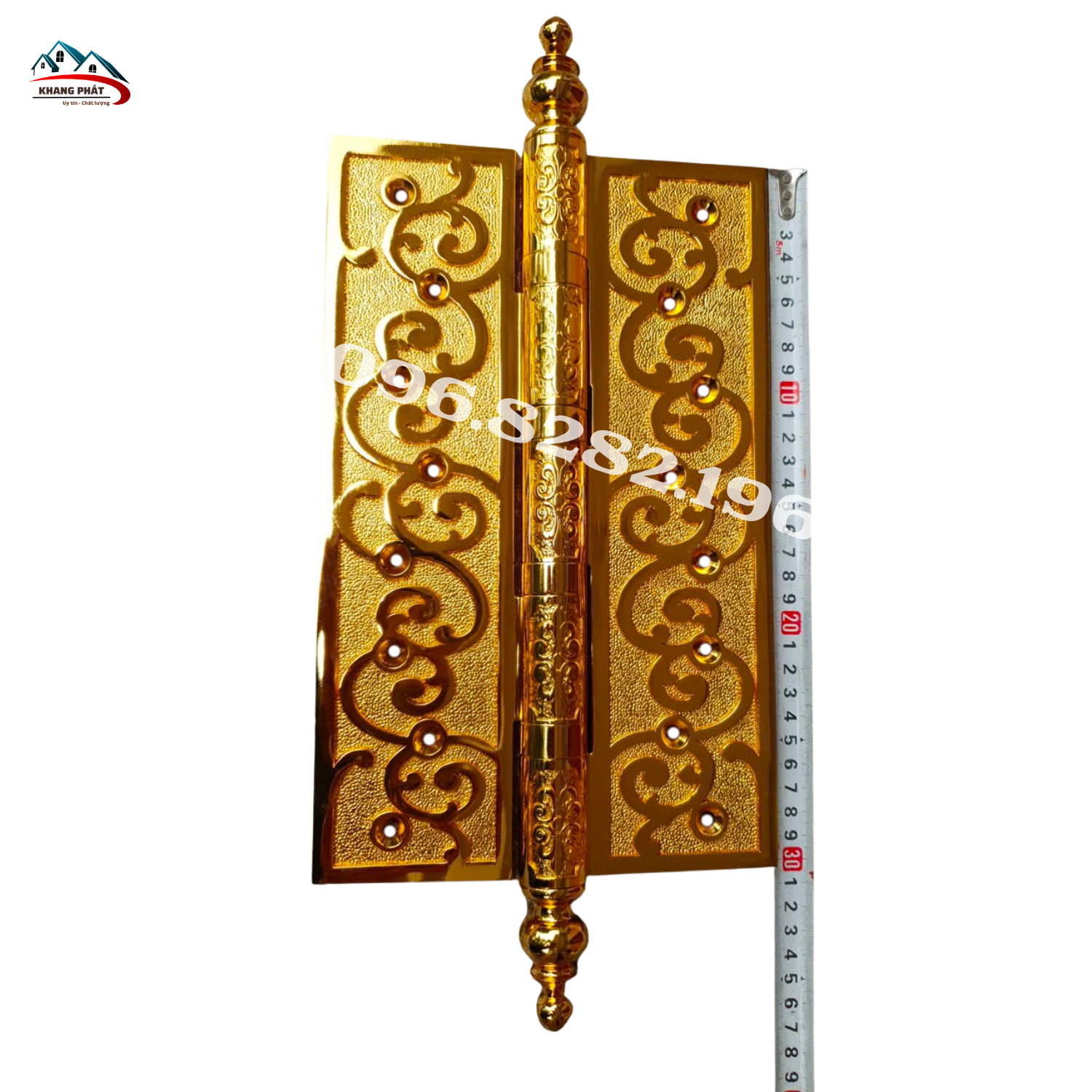 trục bản lề đồng hoa văn nổi nghệ thuật