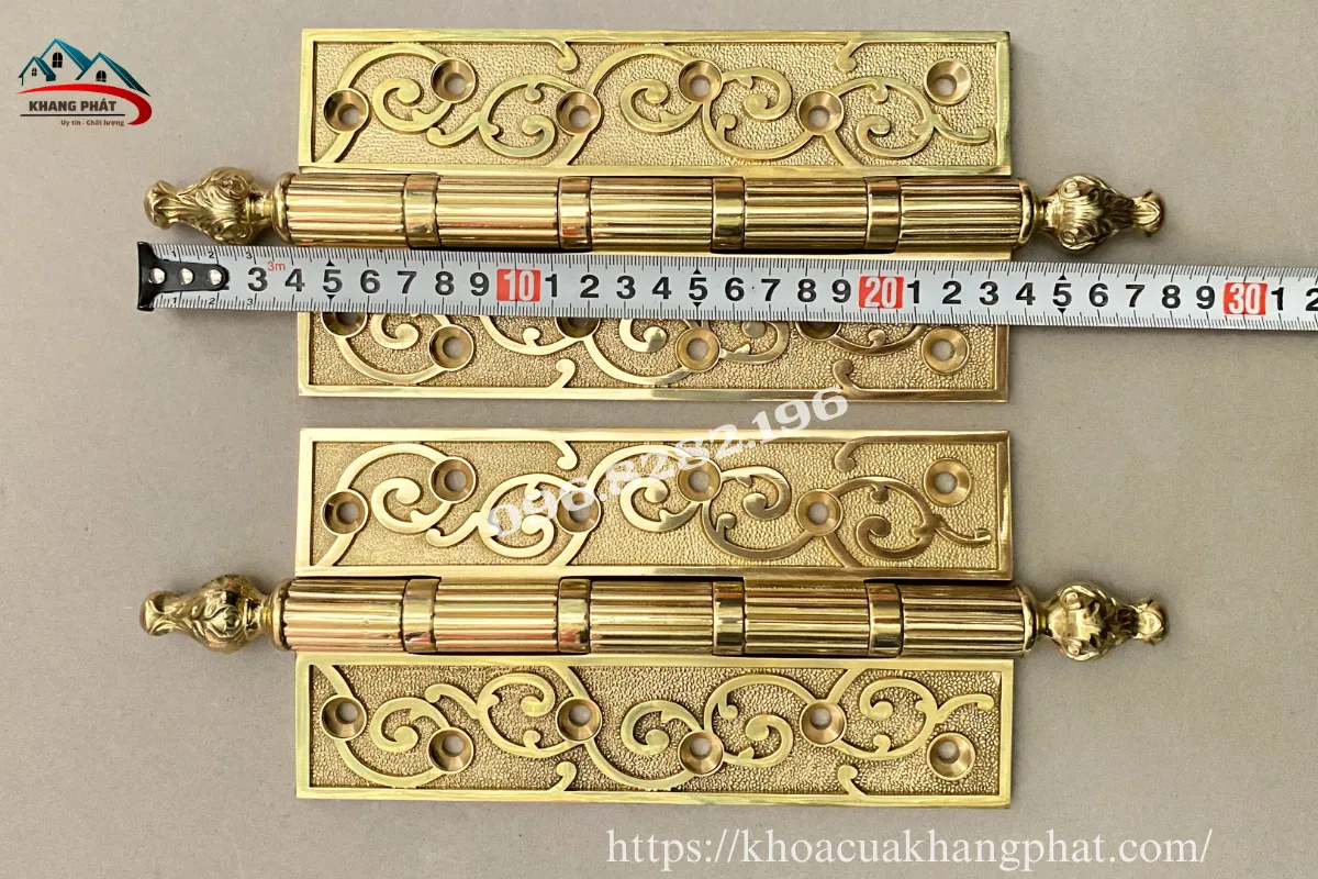 Bản lề đồng khắc hoa văn cao cấp
