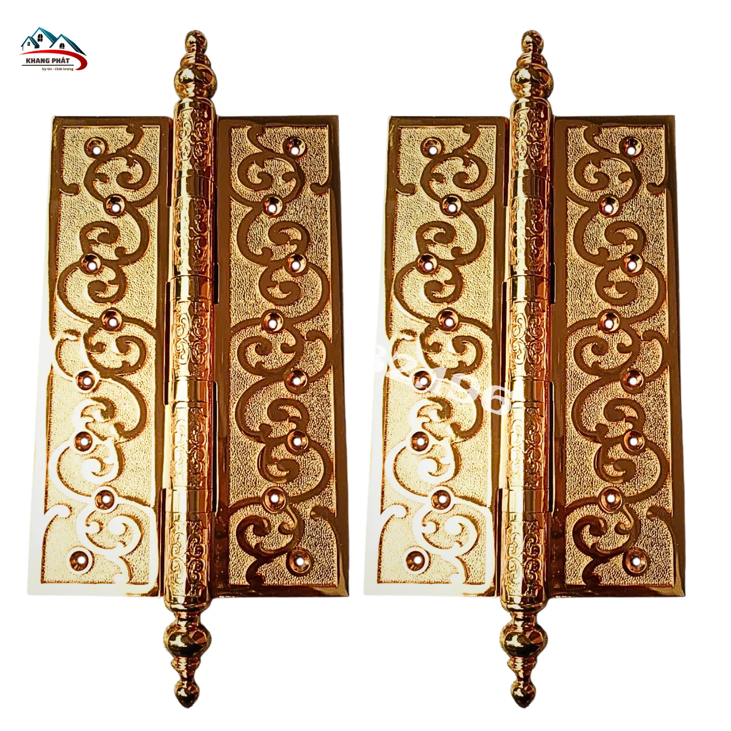 Chi tiết bản lề đồng thau nguyên khối dày 1.3cm