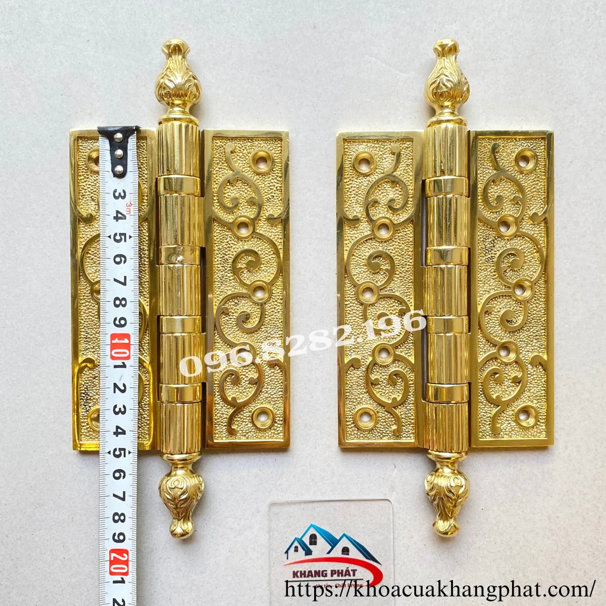 Bản lề hoa dây đồng thau 15cm