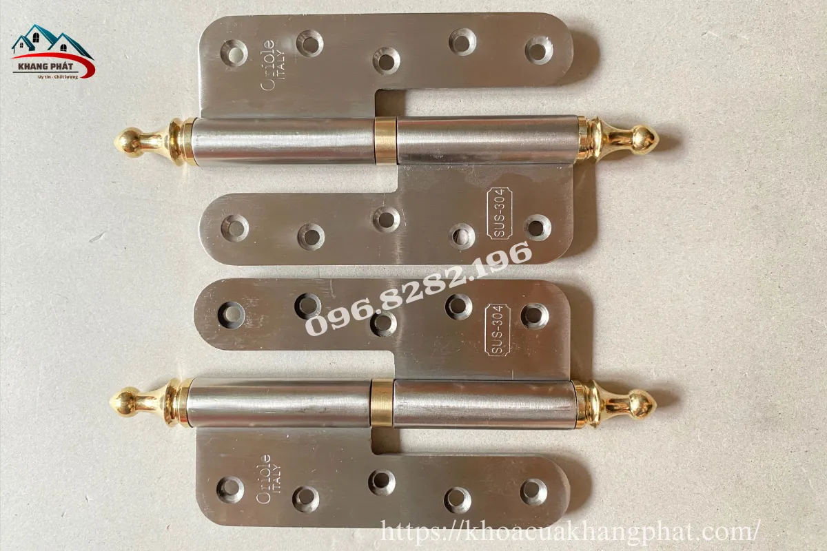Bản lề inox 304 N10 dày 3mm cho cửa chính