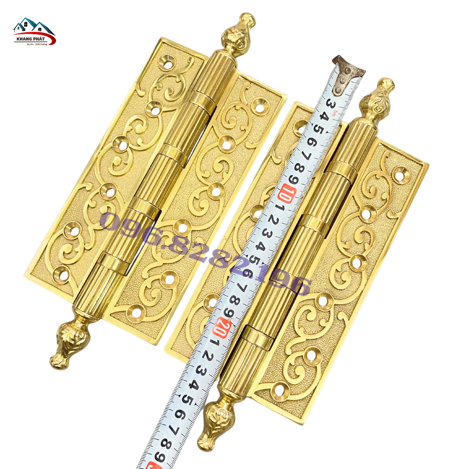Tổng chiều dài 27cm của bản lề đồng chóp sen