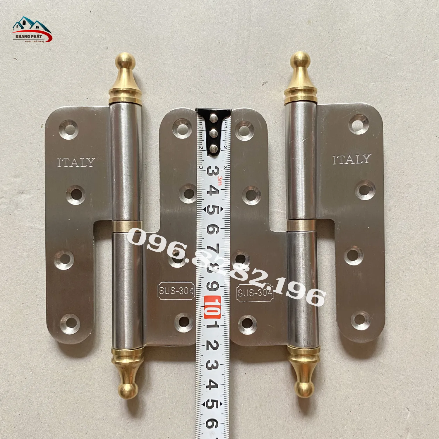 Hình đo chiều dài lá bản lề 12cm