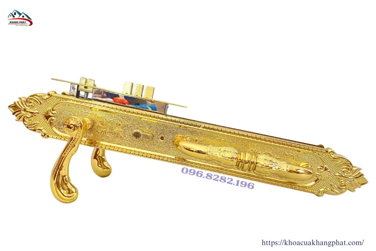 Khóa cửa biệt thự KP7283 mạ vàng 24K