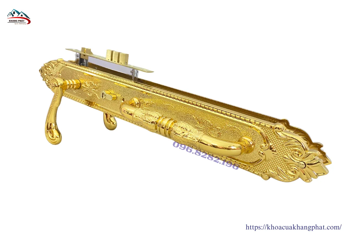 Ốp khóa hoa văn đồng thau KP7283