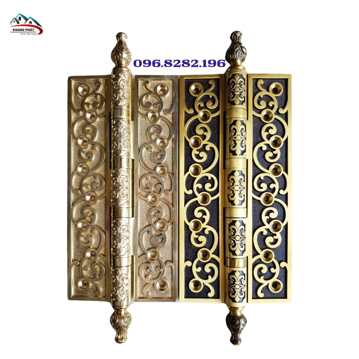 Bản lề cửa gỗ bằng đồng thau cao cấp, nhiều kích thước cho cửa đại sảnh, cửa chính, cửa phòng biệt thự