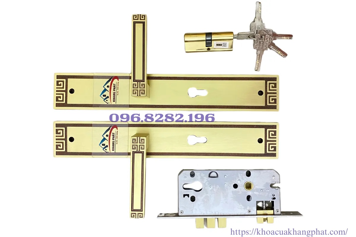 Bộ khóa KP555 đầy đủ các bộ phận và phụ kiện đi kèm