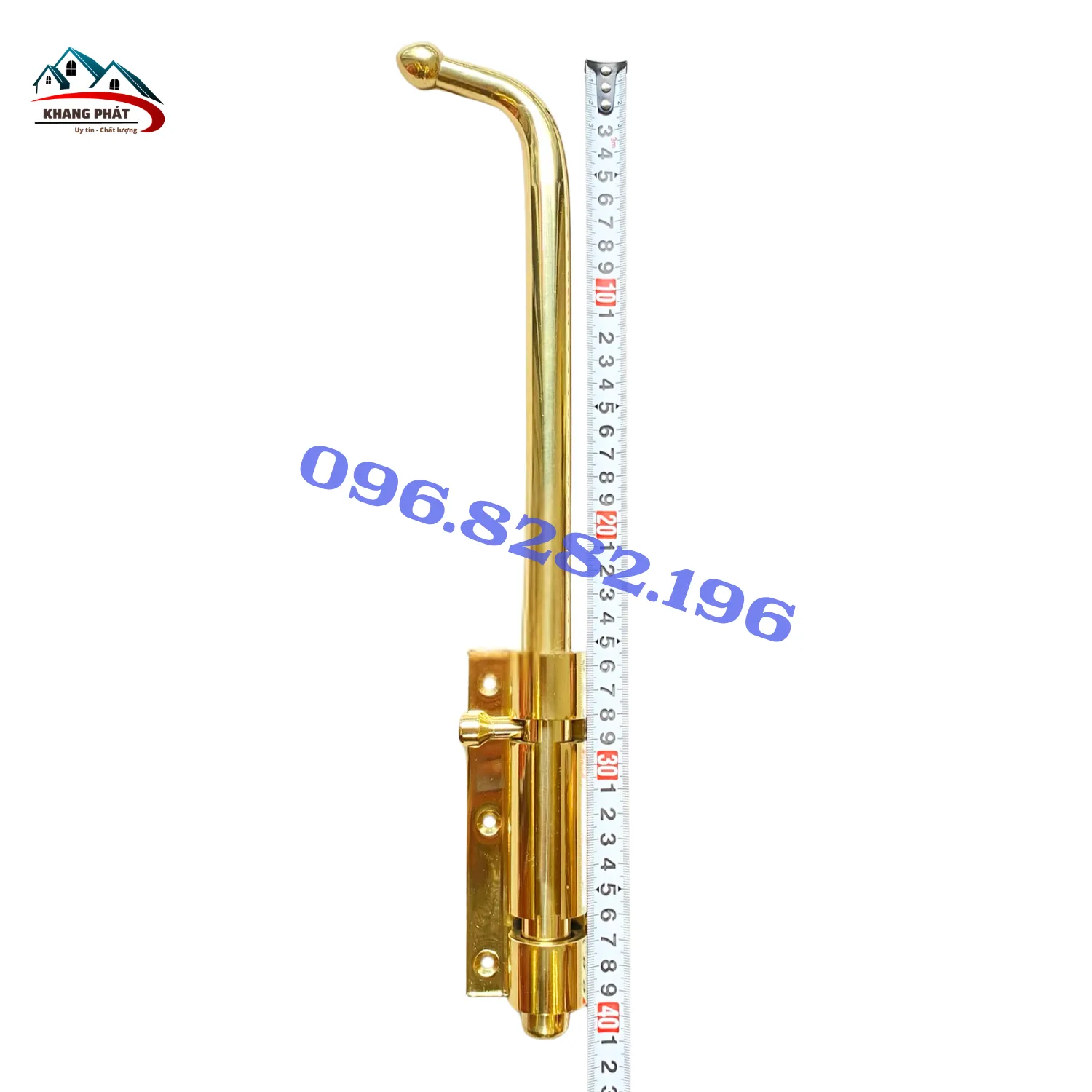 Chốt đồng đuôi chuột dài 40cm phi 20mm cho cửa cổng lớn
