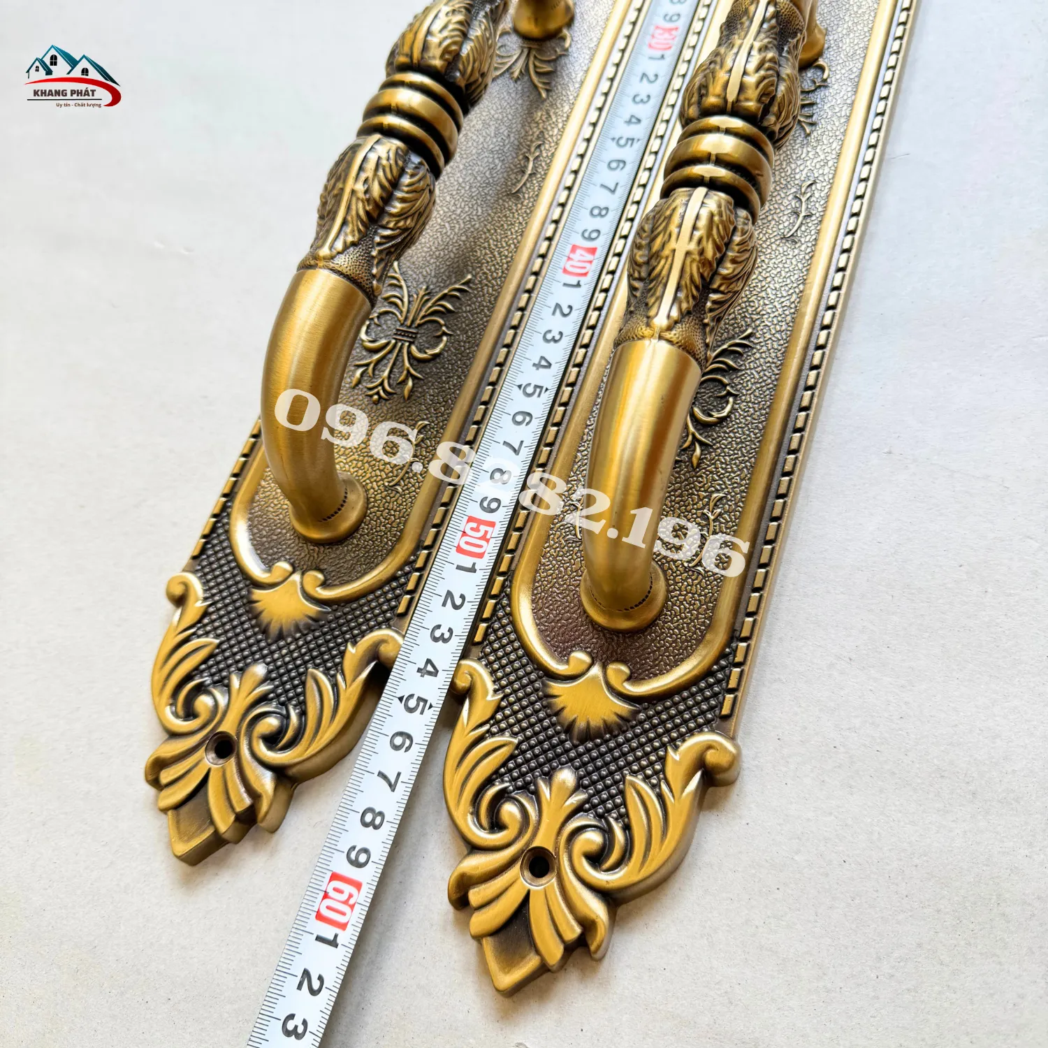 Hoa văn mặt ốp khóa cửa đại sảnh bằng đồng cao cấp