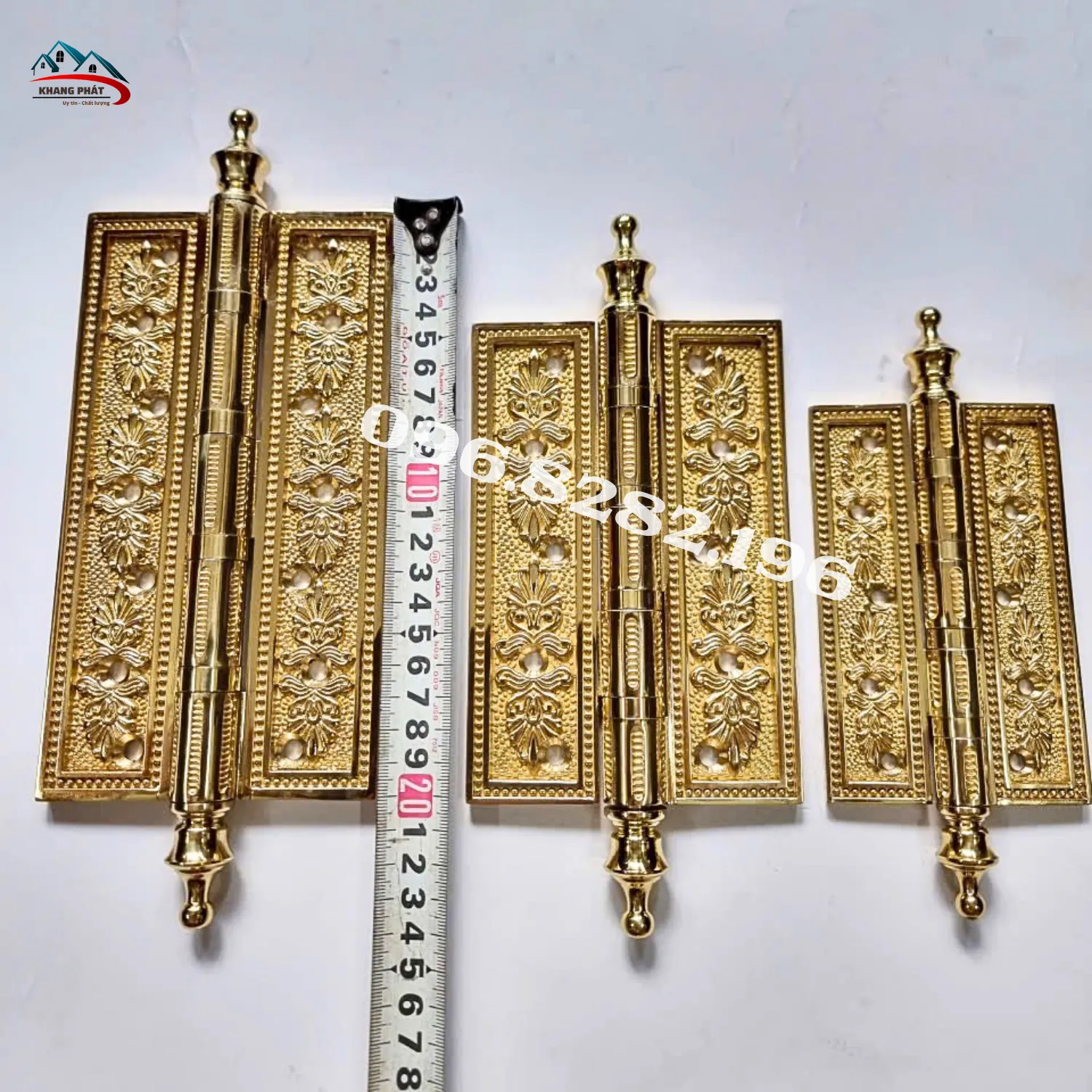 So sánh bản lề KP-LĐB520 dài 20cm với 13cm và 15cm