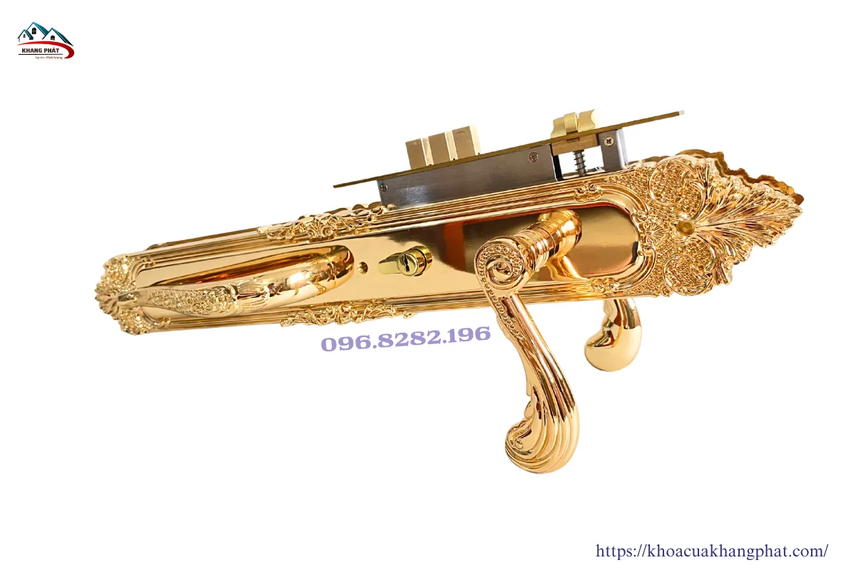 Tay gạt đồng 14cm mềm mại của khóa KP1919