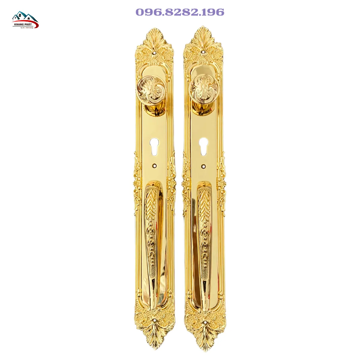 Khóa cửa đại sảnh 24K KP2121 dài 60cm mạ vàng