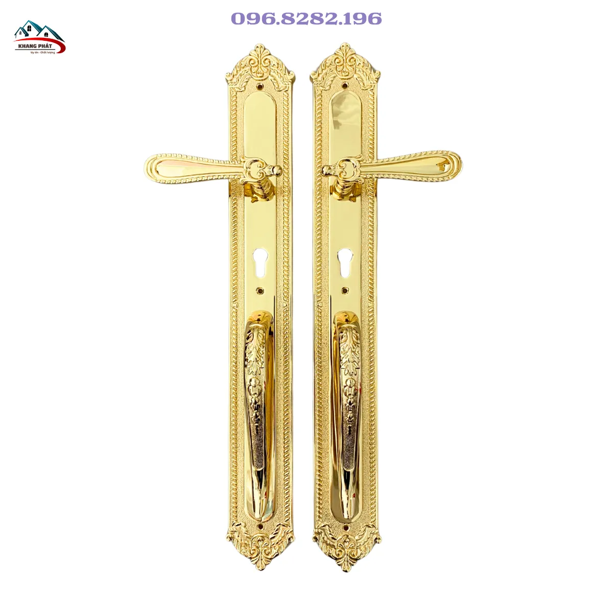 Khóa cửa đại sảnh KP666-60cm mạ vàng 24k