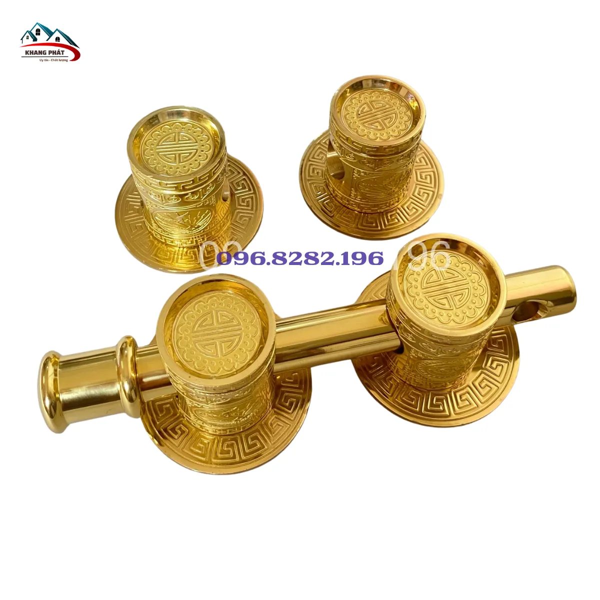 Khóa then cài đồng hoa văn trống đồng Việt Nam