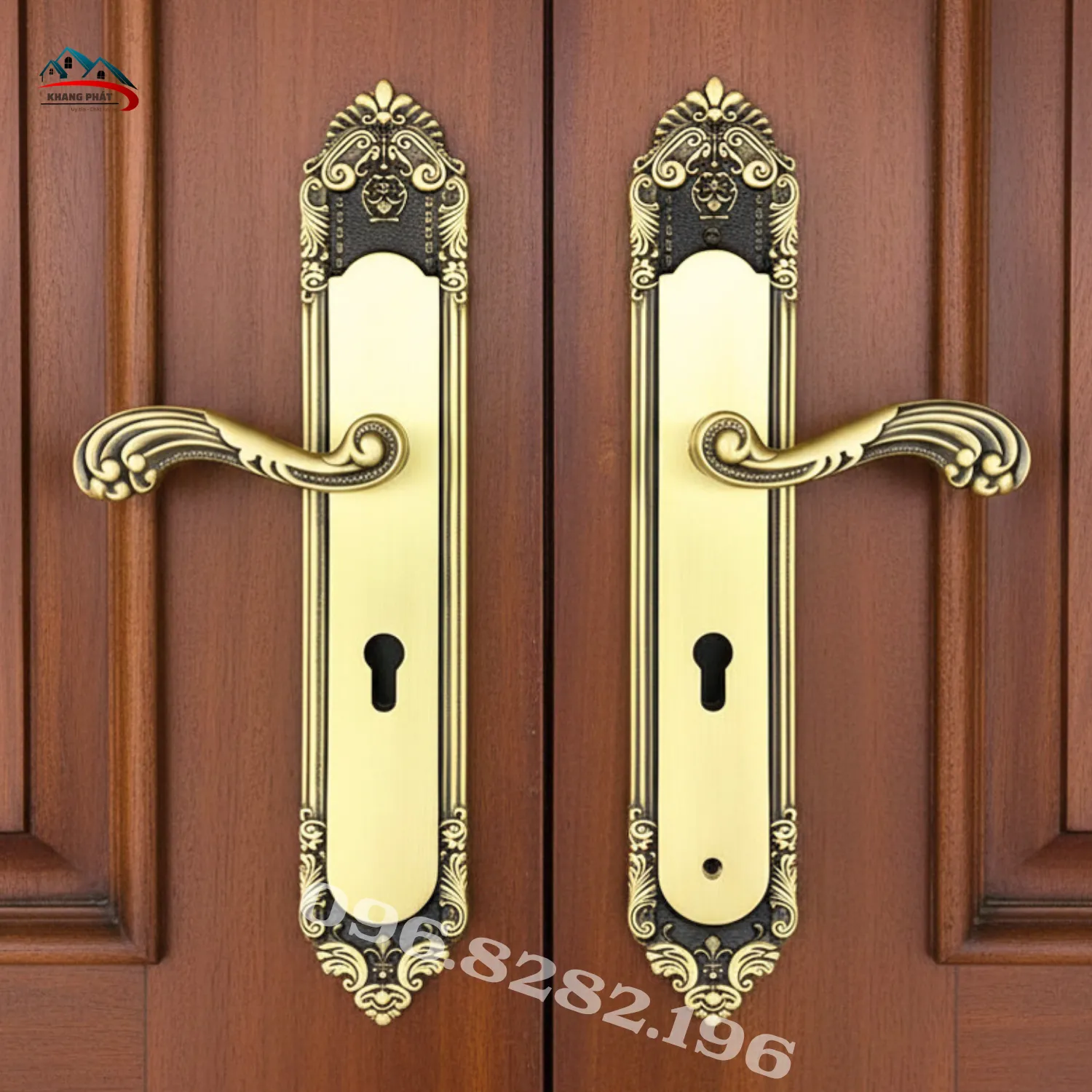 Bộ khóa KP3232 lắp trên cửa gỗ đại sảnh