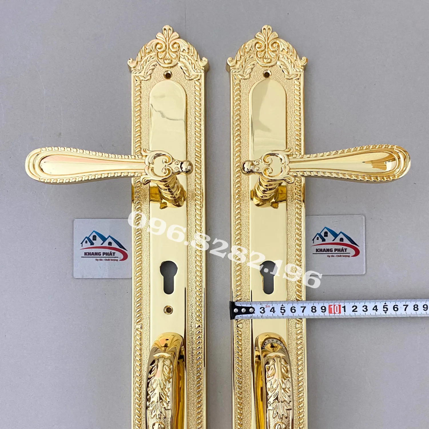 Mặt ốp khóa KP666 rộng 7.5cm thực tế