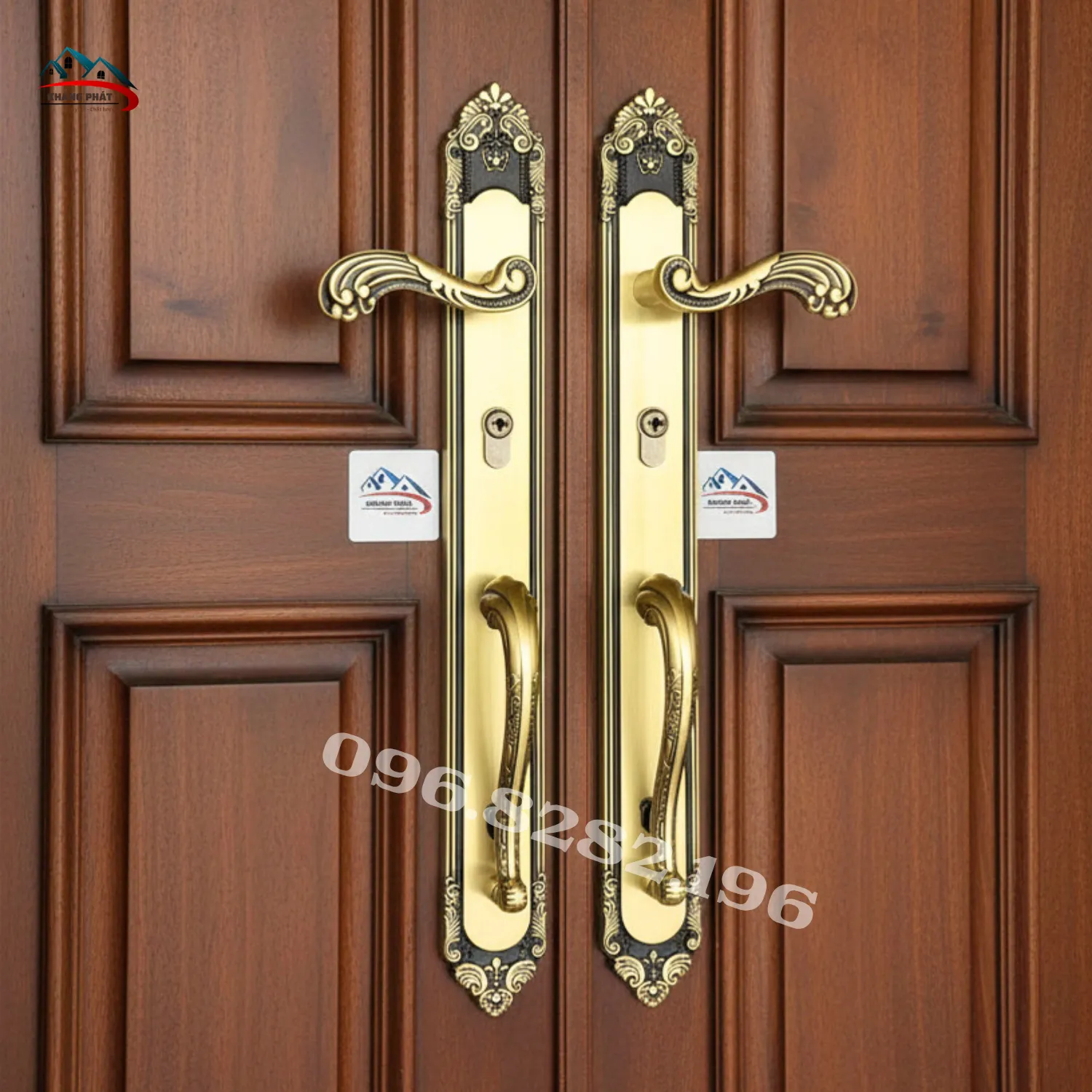 Khóa KP3232DFS lắp tay đôi trên cửa gỗ