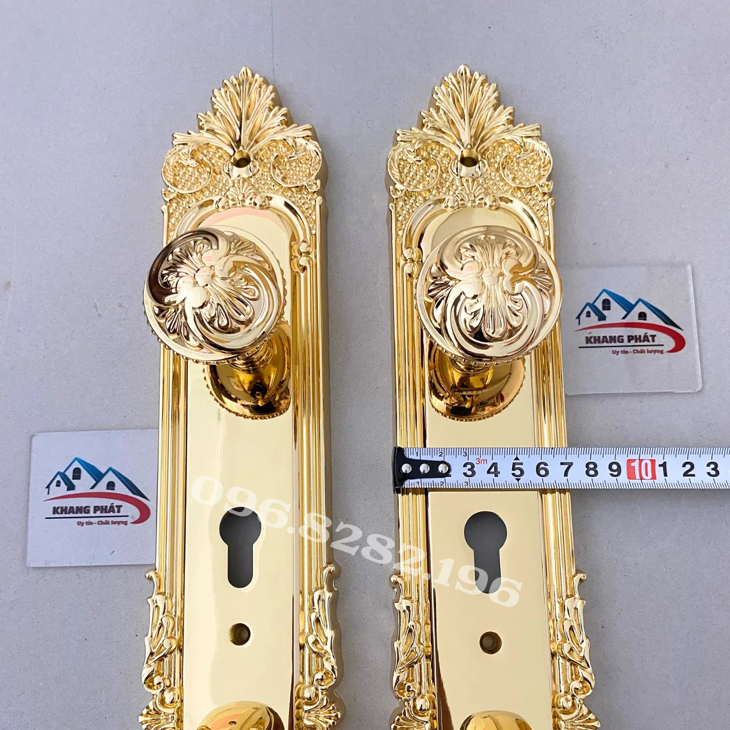 Thước đo chiều rộng mặt ốp 7cm của khóa KP2121