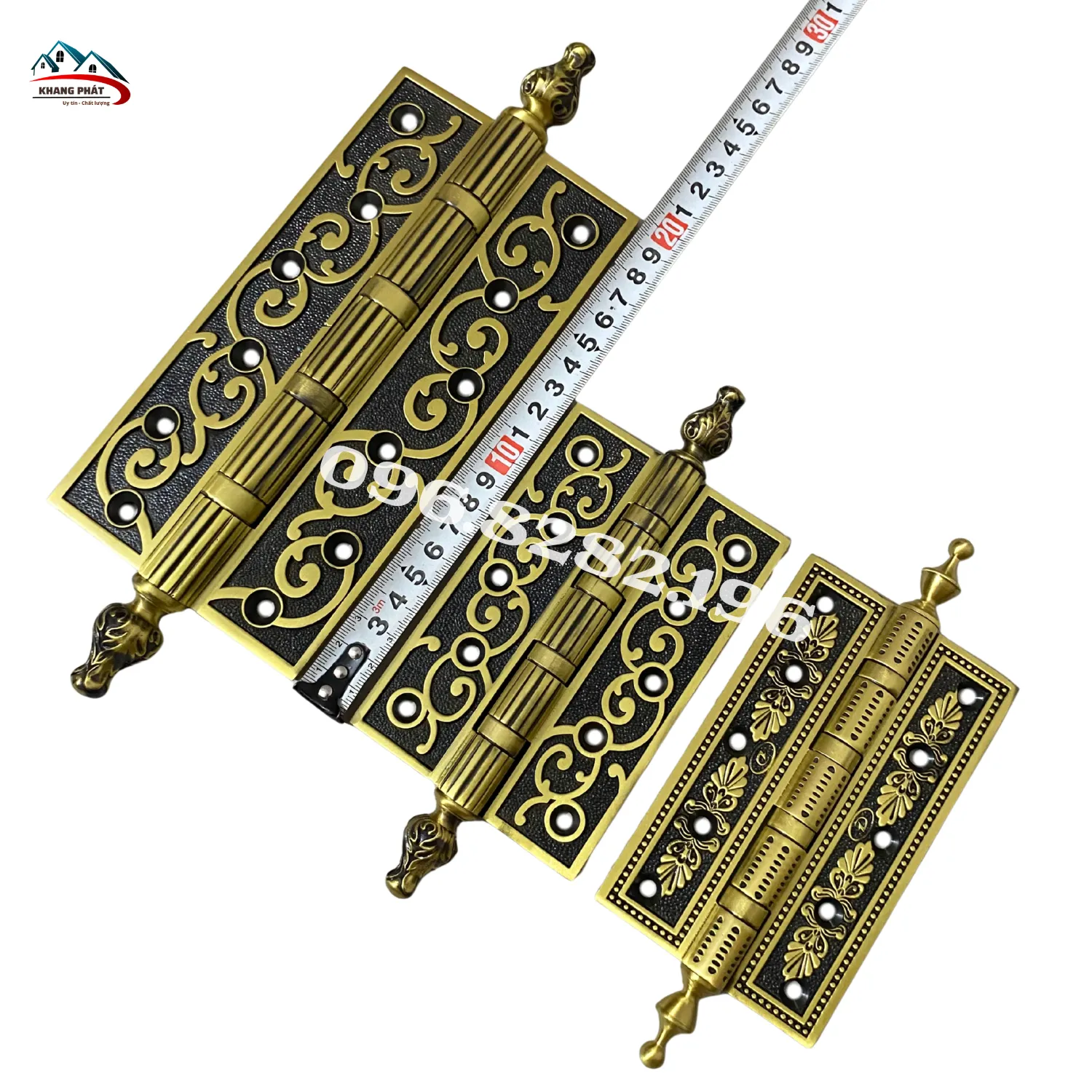 bản lề đồng KP-LĐR220 cho cửa gỗ dày