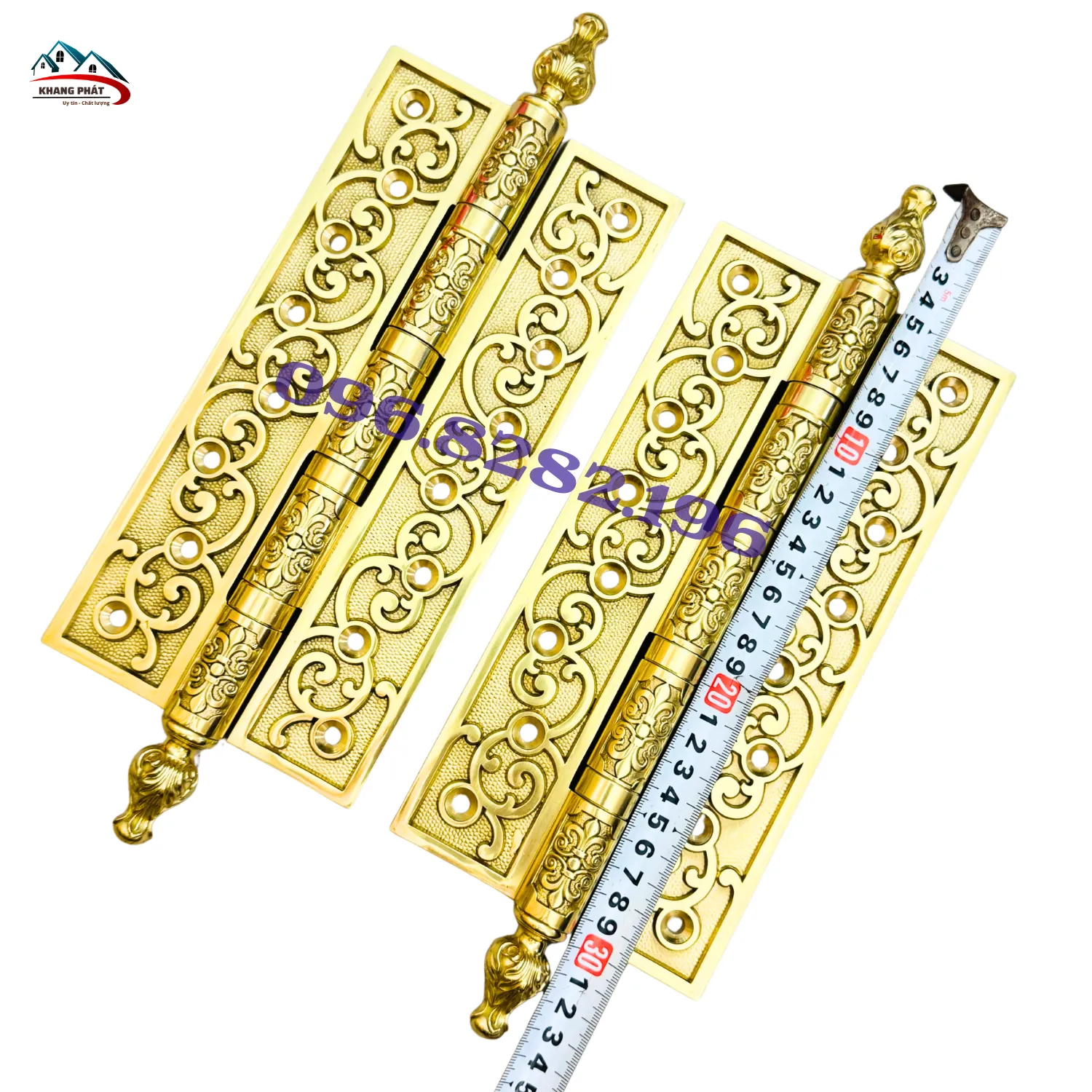 bản lề đồng thau cửa gỗ dài 34cm