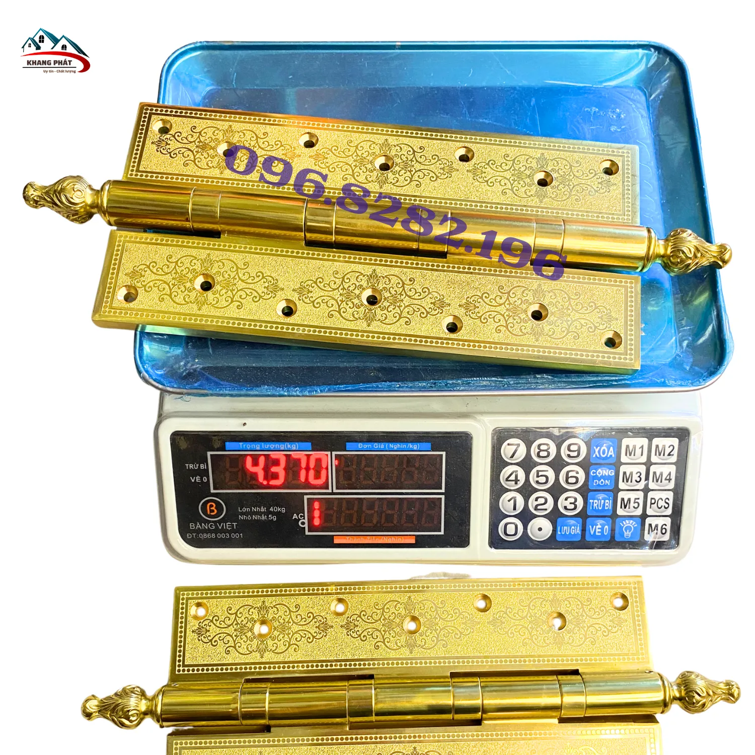 Trọng lượng 4.3kg mỗi lá bản lề đồng búp sen 30cm