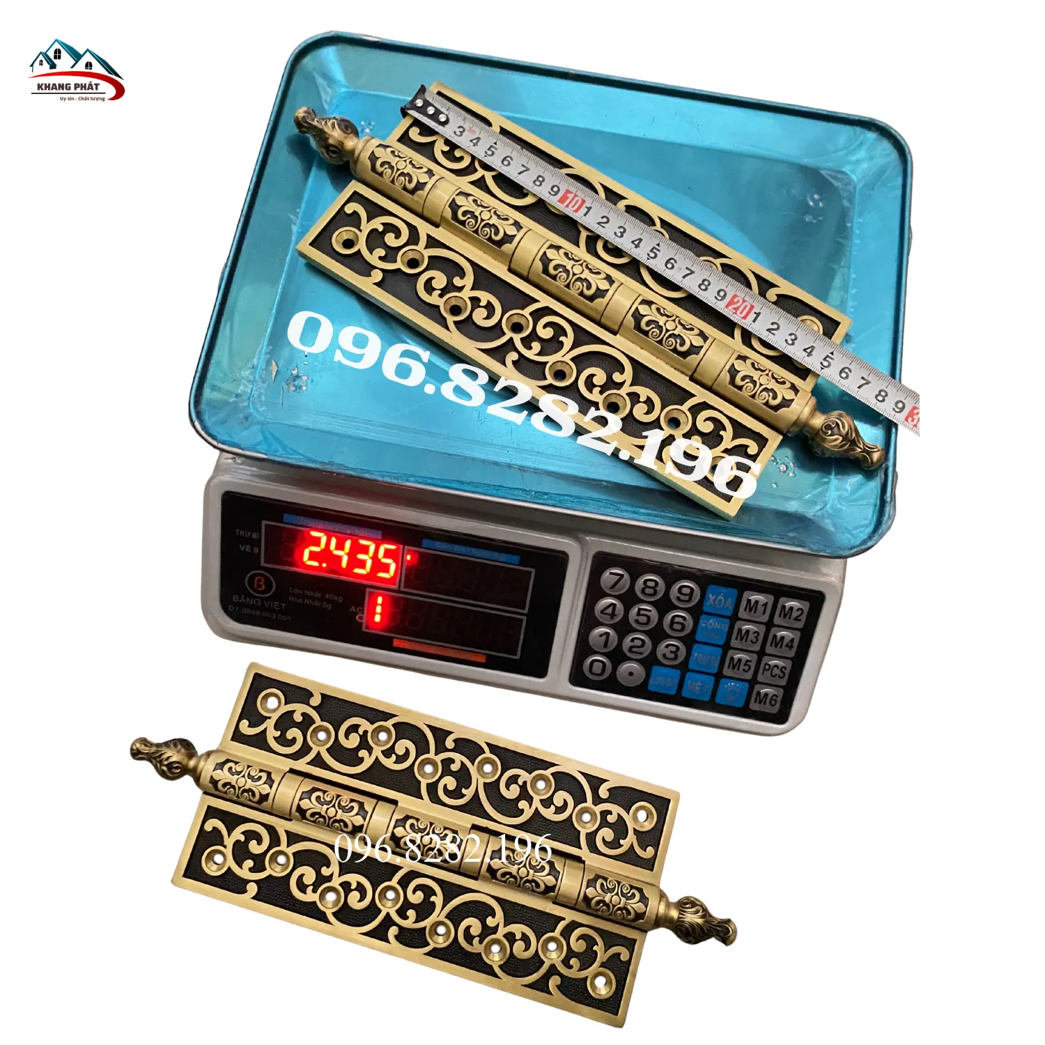 cân trọng lượng bản lề cửa gỗ 2.4kg