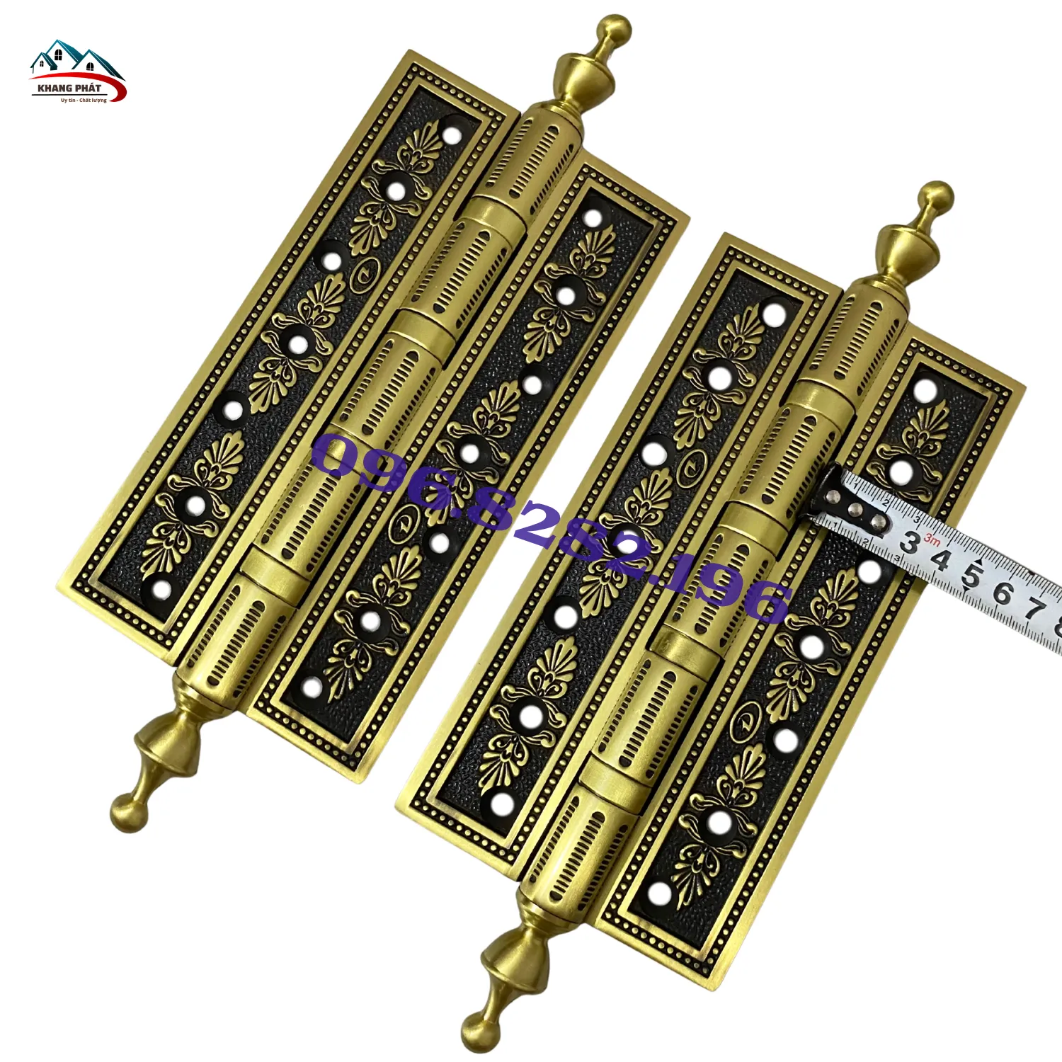 Hình đo chiều dài tổng thể bản lề là 29cm