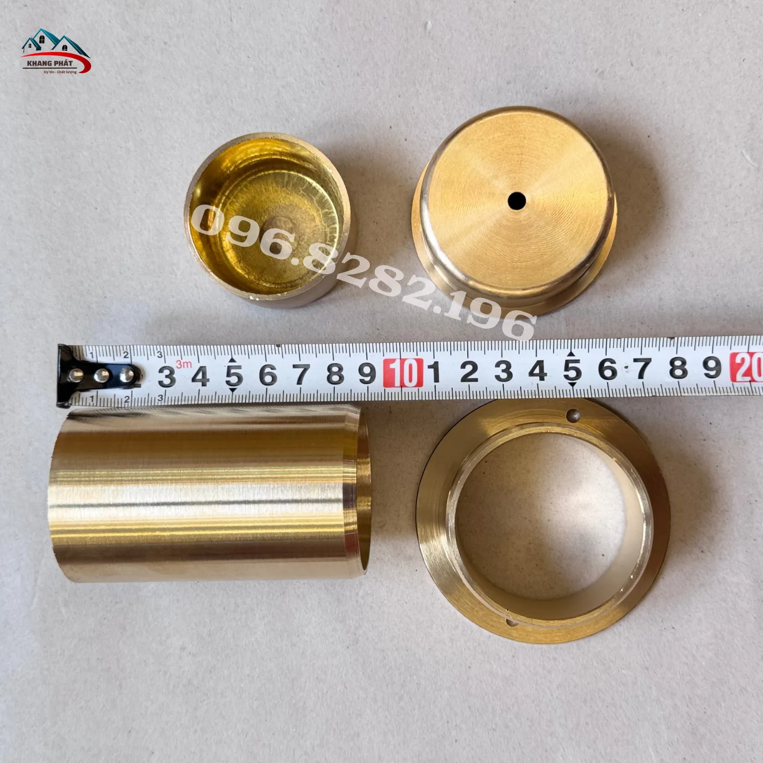 Kích thước thực tế của bản lề cối xoay phi 45mm