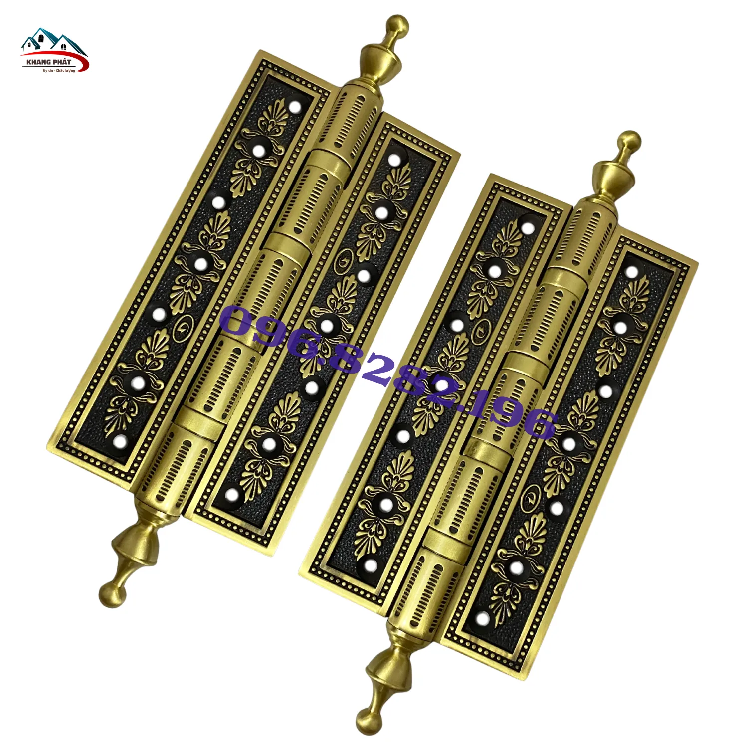 Bộ cửa gỗ cao cấp dùng phụ kiện đồng tông màu cổ điển