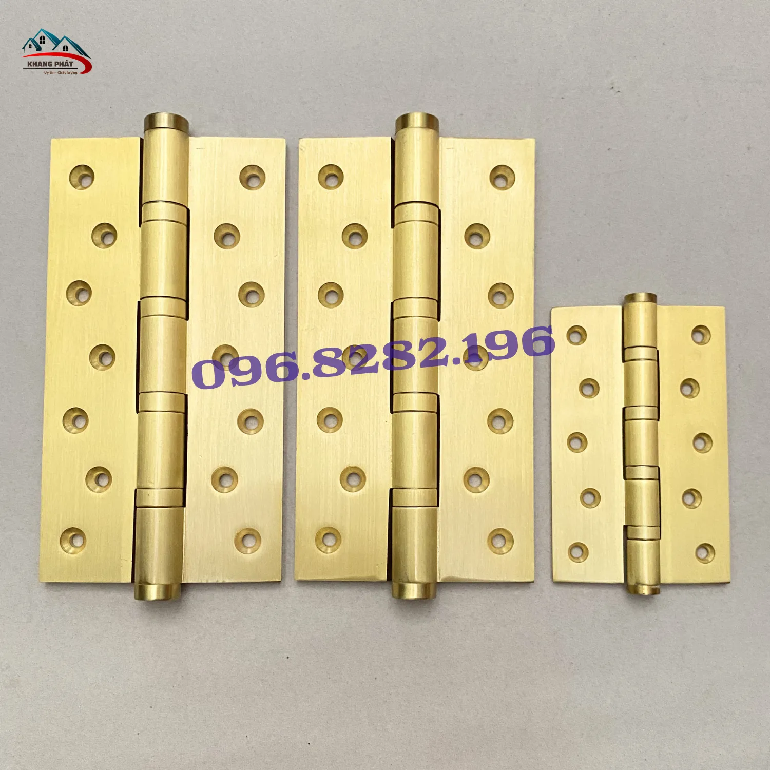 Bản lề lá đồng 13cm màu vàng đậm