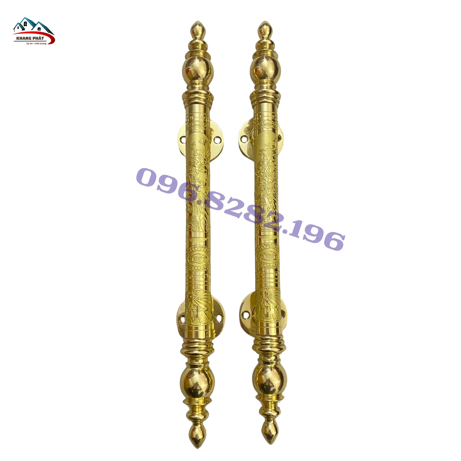 Bề mặt vàng bóng của tay kéo cửa cao cấp