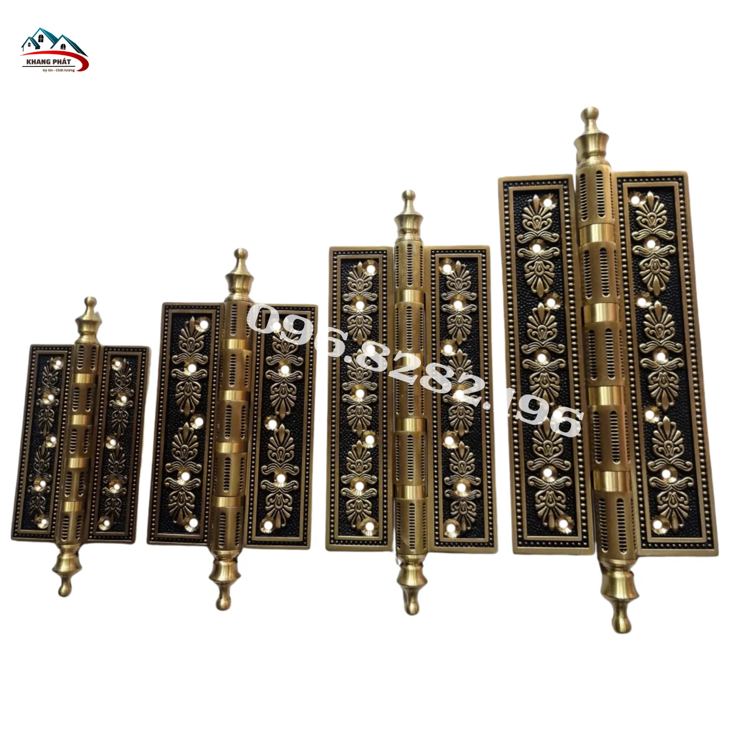 Bộ bản lề hoa cúc màu rêu nhiều kích thước