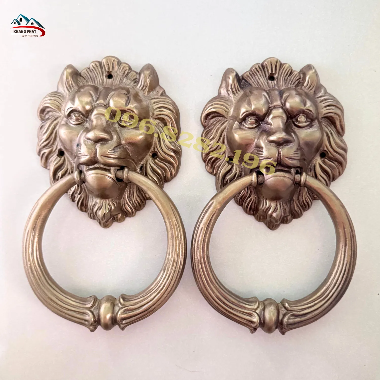 cận cảnh mặt sư tử đồng giả cổ