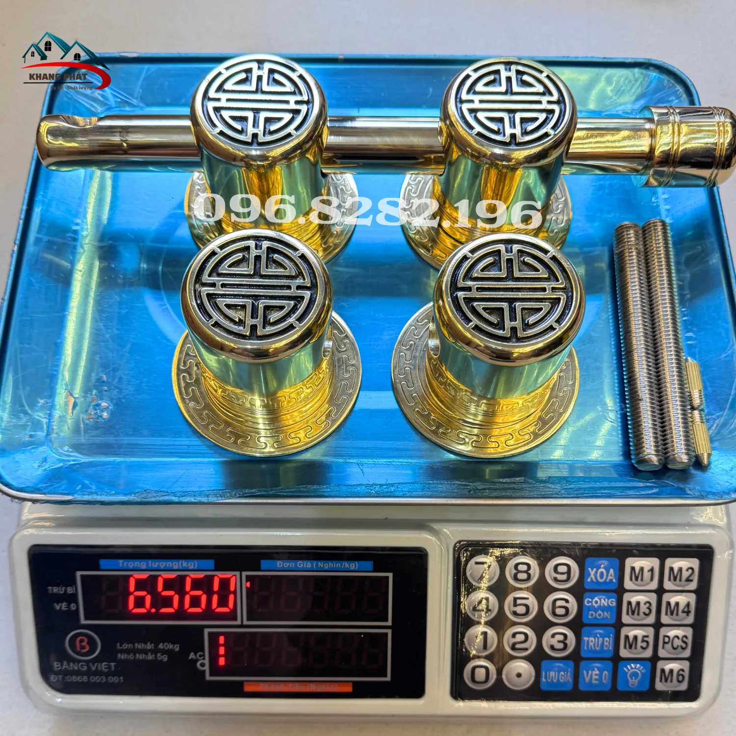 bộ chuỳ đồng cửa cổng nặng 6,5kg