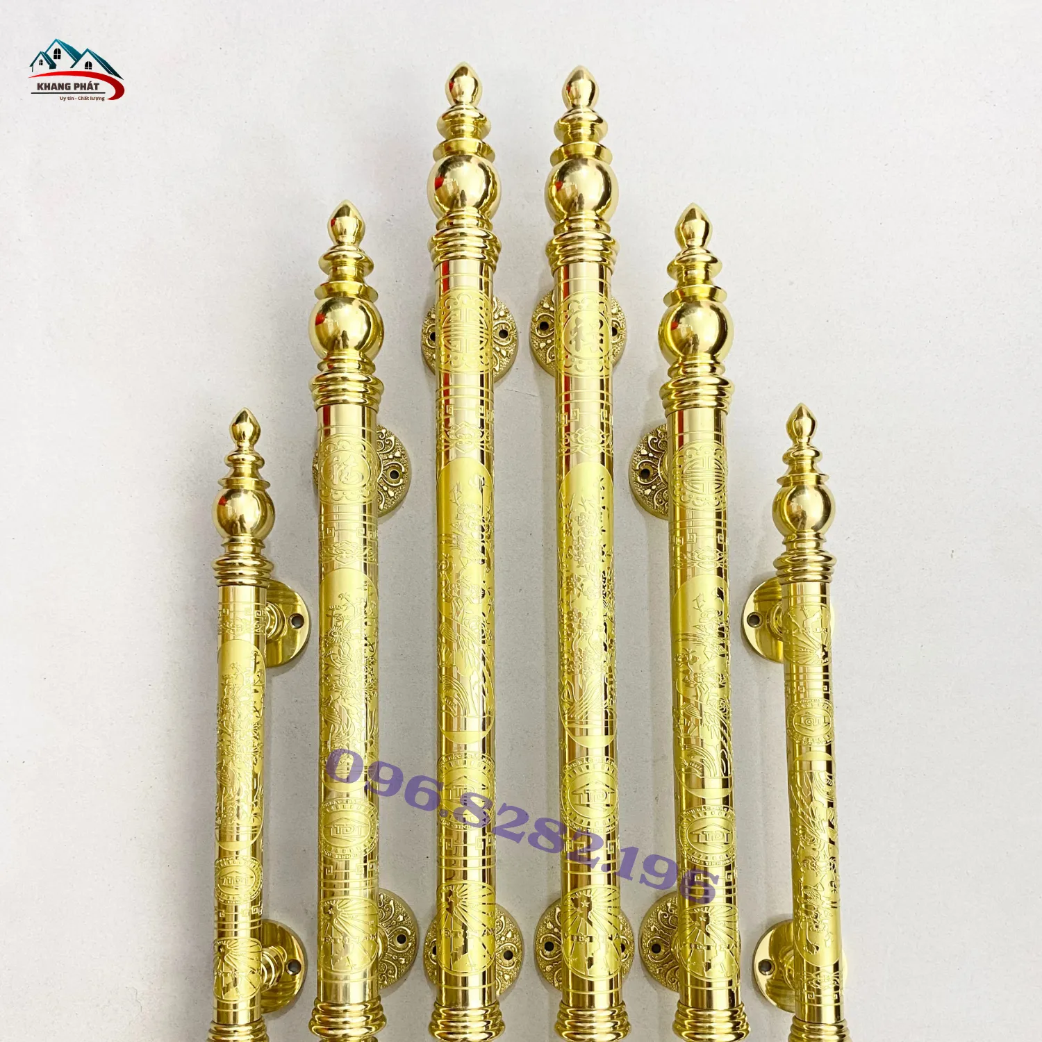 Kích thước phi 30mm của tay kéo cửa đồng