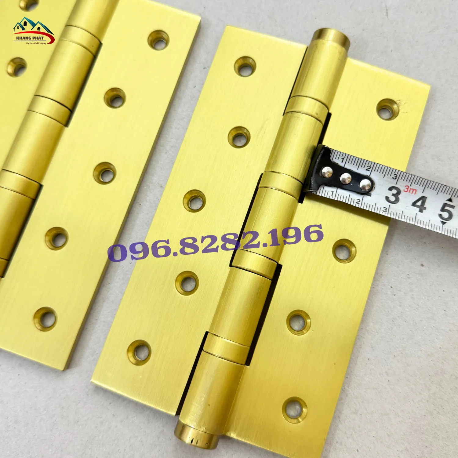 Đo bề rộng lá bản lề đồng KP-LĐN415 3,5cm